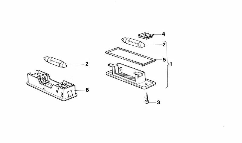 Junta de luz trasera OEM 63261354034 para BMW E30, E12, E28, E24, E23, Z1. Original BMW.