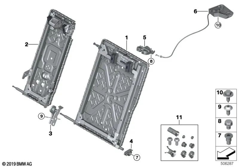 Soporte central para BMW Série 5 F90, G30, G38, Série 8 F93, G16 (OEM 52207385903). Original BMW