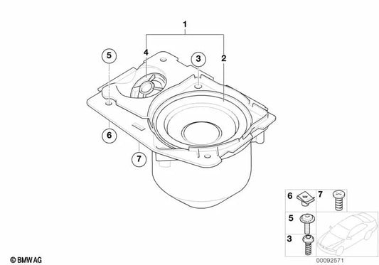 BMW E46, E60N, E61, E61N, E63N, E64, E64N, E65, E66, E31 (OEM 07149156623). BMW d'origine