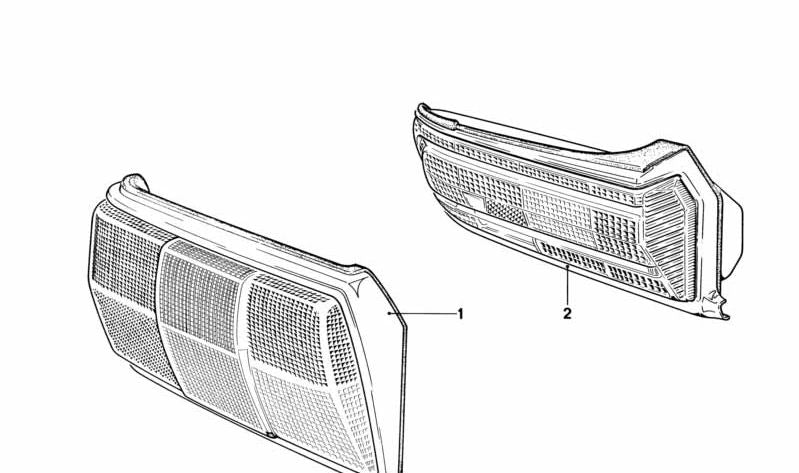 Rechte hintere Pilot -OEM 63211360938 für BMW E12. Original BMW.