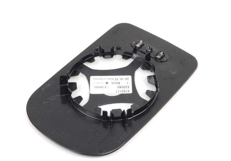 Cristal de espejo calefactado convexo derecho para BMW Serie 7 E38 (OEM 51168165111). Original BMW