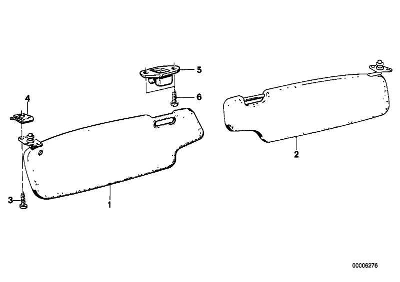 Soporte Visera Parasol Para Bmw E30 E36 E46 E28 E24 E23 Z1 Roadster . Original Recambios