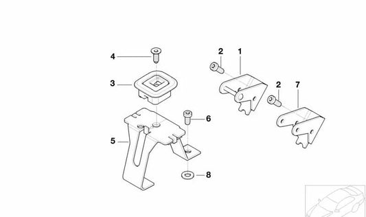 Soporte para Asiento Infantil para BMW Serie 5 E60, E60N, Serie 6 F13, Serie 7 E65, E66, X5 E70, E70N, X6 E71, E72 (OEM 72147040410). Original BMW