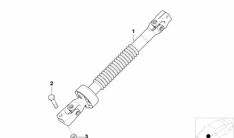 Eje de dirección inferior para BMW (OEM 32311092644). Original BMW