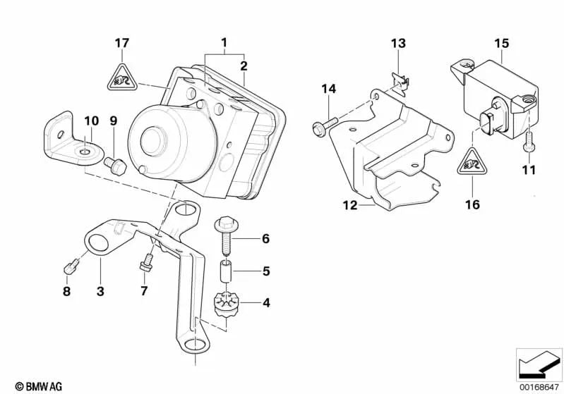 DSC-Sensorunterstützung für BMW 3er E46 (OEM 34516757001). Original BMW