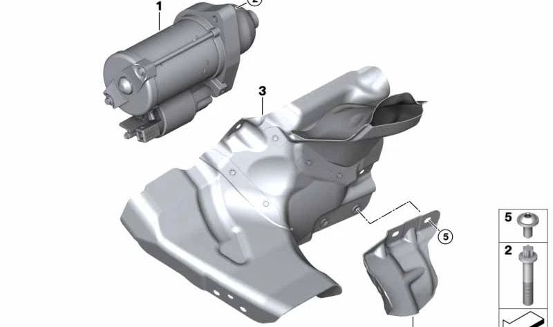 Starter for BMW 7 Series G12, G12N (OEM 12418621648). Original BMW