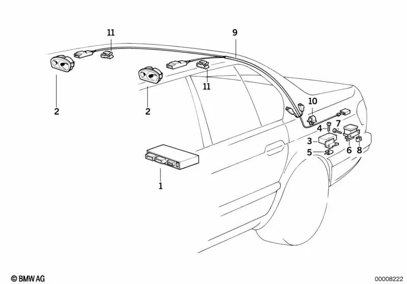 Cable Holder for BMW E81, E82, E87, E88, F20, F21, F52, 3 Series E36, E46, E90, E92, F30, F31, G20, G21, 4 Series F32, F33, F36, G22, G23, G26 , Series 5 E34, E39, E60, Series 6 E63, E64, Series 7 E32, E38, E65, Series 8 E31, i I01, I12, I15, I20, X1 E84,