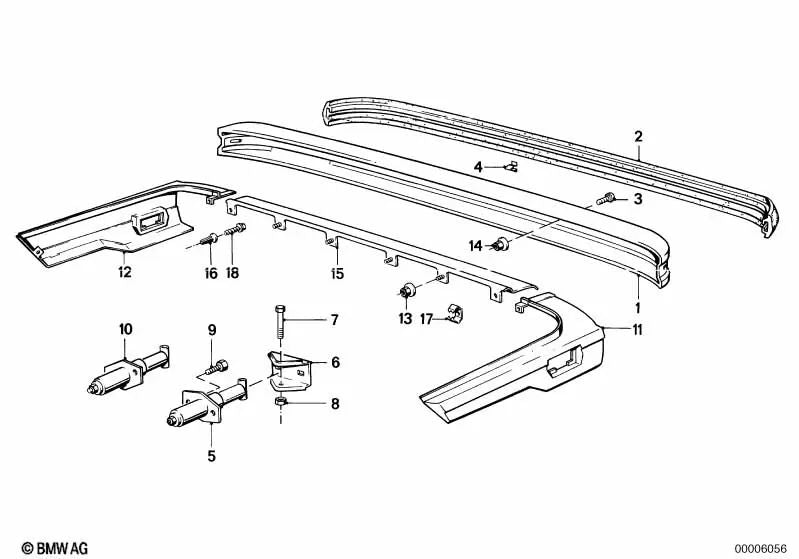 Leistenklammer für BMW E21, E30, E12, E28, E24, E23 (OEM 51111838076). Original BMW