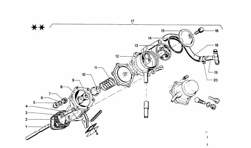 Bomba de combustible OEM 13311250398 para BMW E12, E24, E23. Original BMW.