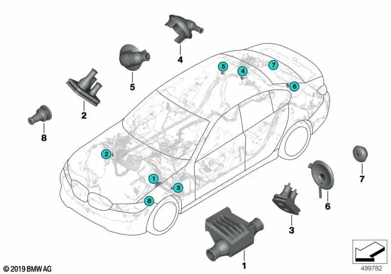 Tuelle para BMW G20, G21, G80, G81 (OEM 61139299508). Original BMW