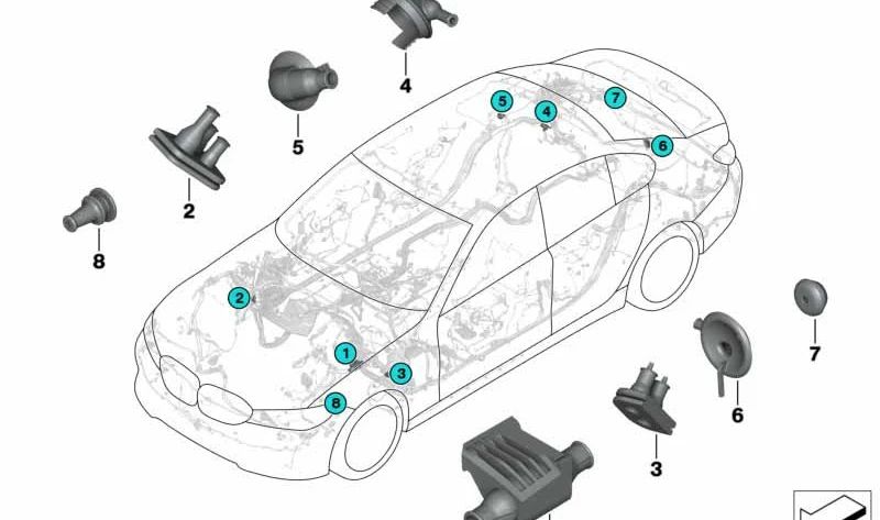 Capteur de niveau de carburant OEM 61139236491 pour BMW G20, G21, G80, G81. BMW d'origine.