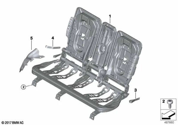 Placa de soporte para BMW Serie 2 F45, F45N, X1 F48, F48N (OEM 52207373152). Original BMW.