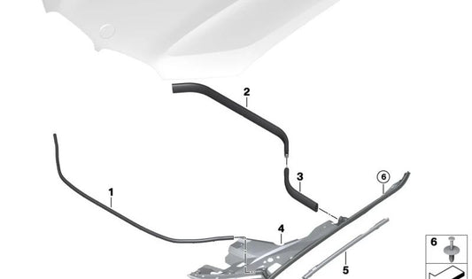 Junta de estanqueidad pared lateral derecha OEM 51767469502 para BMW G07 (X7). Original BMW.