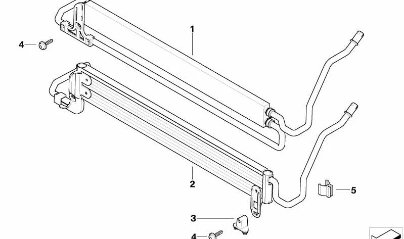 Servolenkungskühler für BMW E60N, E61N, E63N, E64N (OEM 17117572806). Original BMW