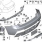 Guía del parachoques lateral derecho para BMW Serie 2 F87, F87N (OEM 51128062186). Original BMW