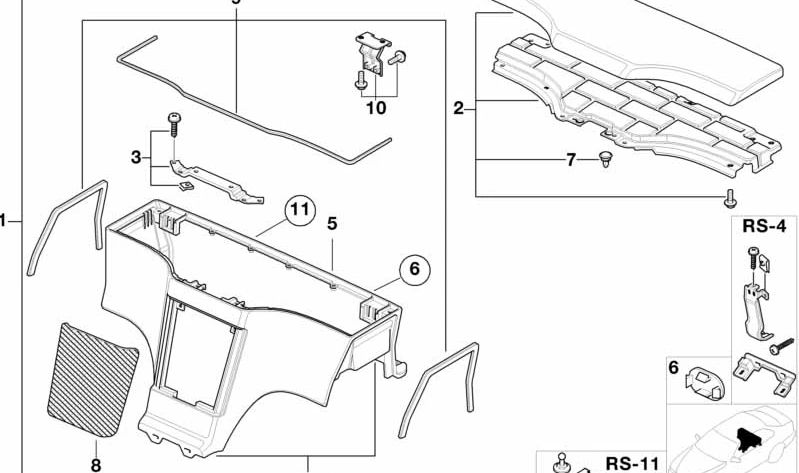 Abrazadera para varios modelos/series de BMW (OEM 51168210848). Original BMW.