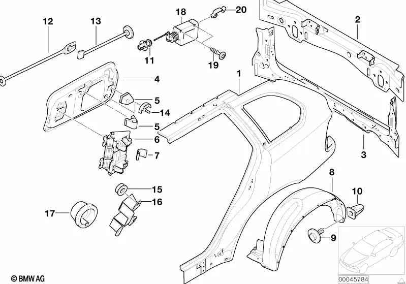 Actuador para BMW E53 (OEM 67116987636). Original BMW.