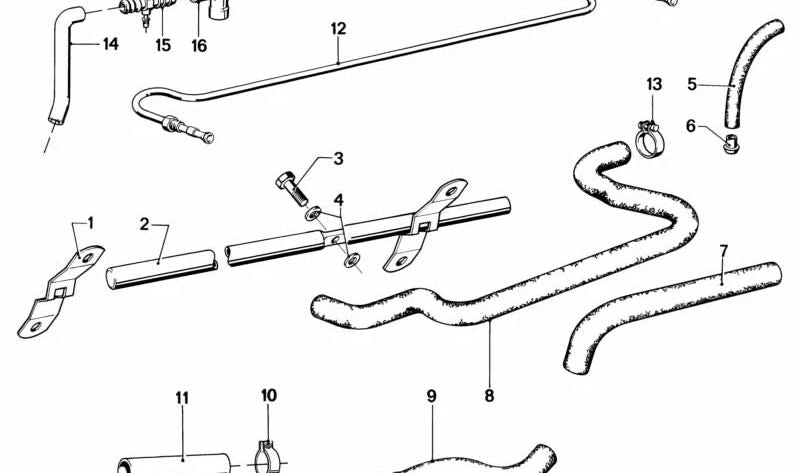 Entlüftungsschlauch für BMW 3er E21, 5er E12 (OEM 11151252407). Original BMW