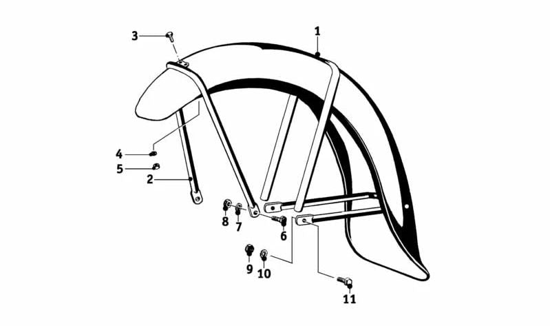 Guardabarros delantero imprimado para BMW (OEM 46610035301). Original BMW.