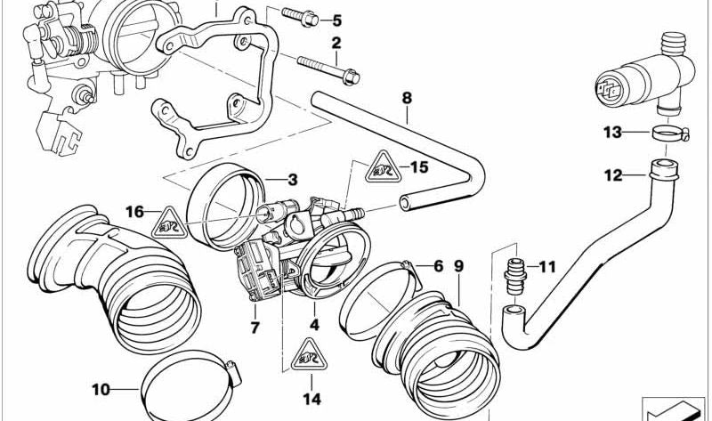 Tubo conformado para BMW Serie 3 E36, Serie 5 E34 (OEM 11151703714). Original BMW