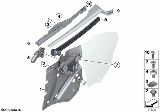 Cubierta de vano interior izquierda para BMW Serie 6 F12, F12N (OEM 51377221303). Original BMW