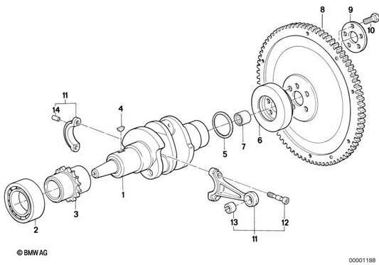 Cigüeñal para BMW (OEM 11211338171). Original BMW