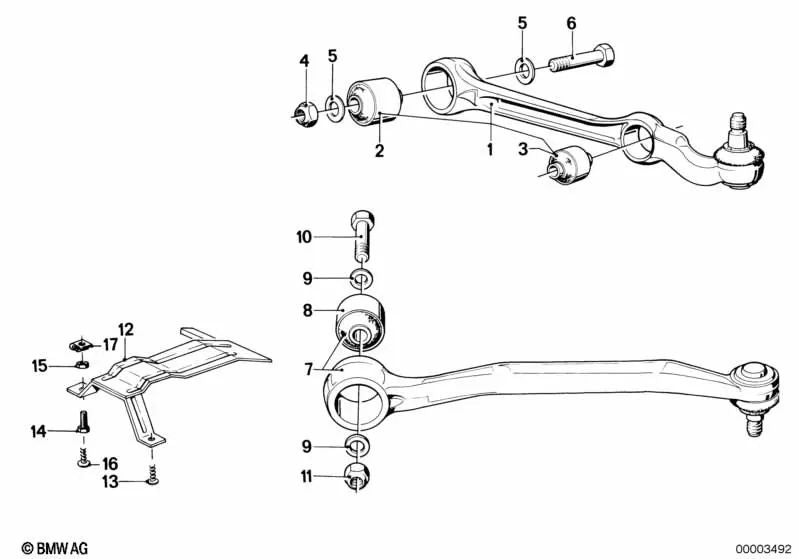 Goma de soporte para BMW Serie 7 E23 (OEM 31121117025). Original BMW