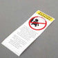 OEM 72128254277 lateral airbag warning label for BMW (compatible models: E81, E82, E87, E88, F20, F21, E36, E46, E90, E91, E92, E93, E34, E39, E60, E61, F07, F10, F11, F1, F18, E63, E64, F12, F13, E38, E65, E66, F01, F02, F04, E31, E84, E83,