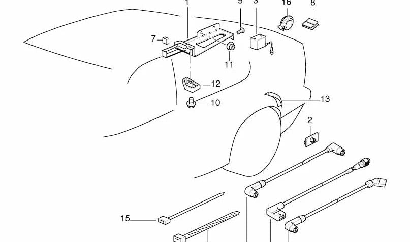 Prise en charge du changeur de CD pour la série BMW 3 E36 (OEM 65128369727). BMW d'origine