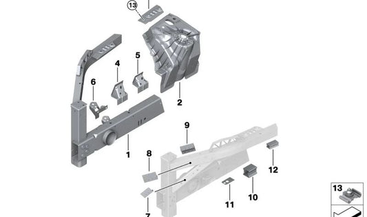 Elemento de Reparación del Soporte para BMW I20 (OEM 41009623786). Original BMW