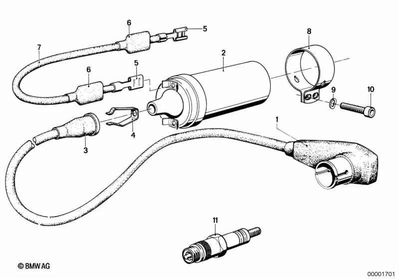 Bujía para BMW R 248 (OEM 12121338146). Original BMW.