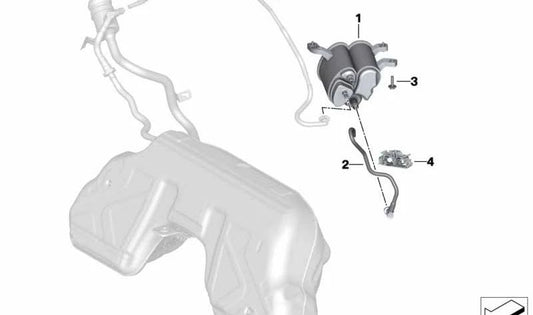 Tubo de Ventilación Operativa para BMW Z4 G29 (OEM 16117433966). Original BMW