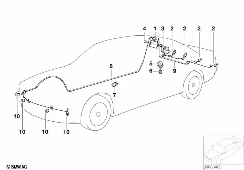 Unidad de control PDC para BMW E39 (OEM 66209129814). Original BMW.