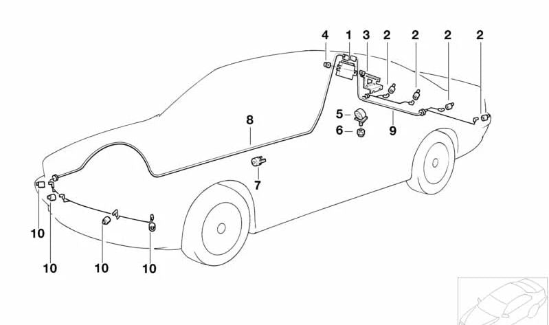 Sensore di parcheggio (PDC) Alpino White OEM 66206989104 per BMW E39, E60, E61, E83. BMW originale.