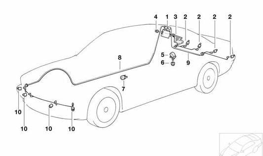 Capteur de stationnement à ultrasons OEM 66206989084 pour BMW E39, E60, E61, E83. BMW d'origine.