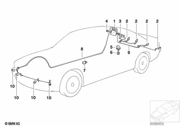 Unidad de control PDC para BMW E39 (OEM 66209129814). Original BMW.