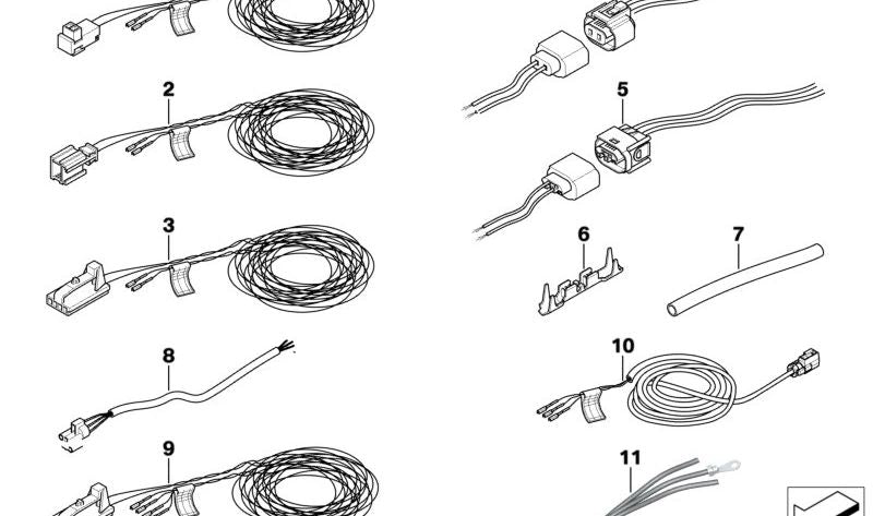 Cable de reparación para airbag y unidad de control OEM 61129193973 para BMW (E81, E82, E87, F87, G42, E90, E91, E92, E93, G20, G21, G28, G80, G22, G23, G26, G82, G83, F07, F18, F12, F13, F01, F02, F04, F25, G01, G08, F97, F26, G02, F98, G05, G18, F