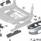 Embellecedor lateral asiento izquierdo OEM 52106979653 para BMW E90, E91, E84, F25, F26. Original BMW.