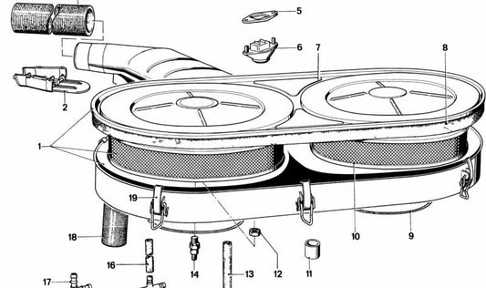 OEM -Zulassungsschlauch 13731257998 für BMW E12. Original BMW.