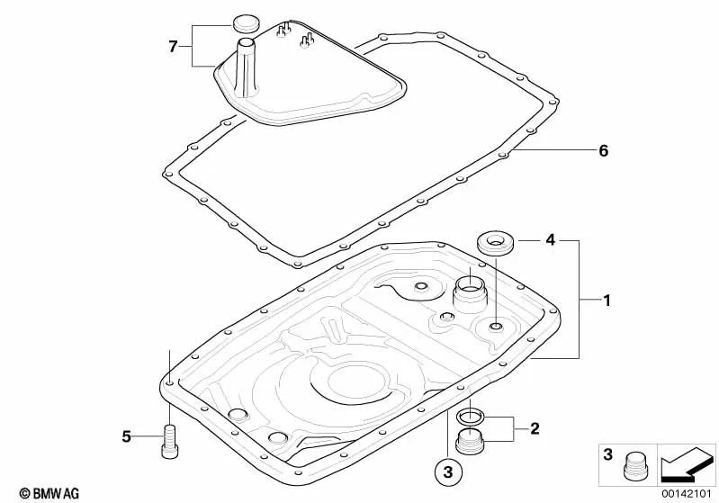 Tornillo de cierre para BMW X3 E83, E83N X5 E53 (OEM 24117588742). Original BMW.