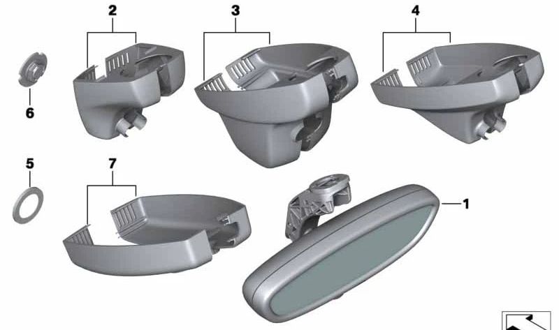 OEM Heckansicht -Basisabdeckungen 51167133655 für BMW E81, E82, E87, E88, E36, E46, E90, E91, E92, E93, E84, E89. Original BMW.