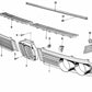 Ziergitter rechter Lufteinlass für BMW Serie 5 E12 (OEM 51131848126). Original BMW