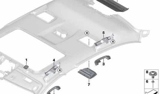 Tampa da luz do freio OEM 51449196977 para BMW F10, F18. BMW original.