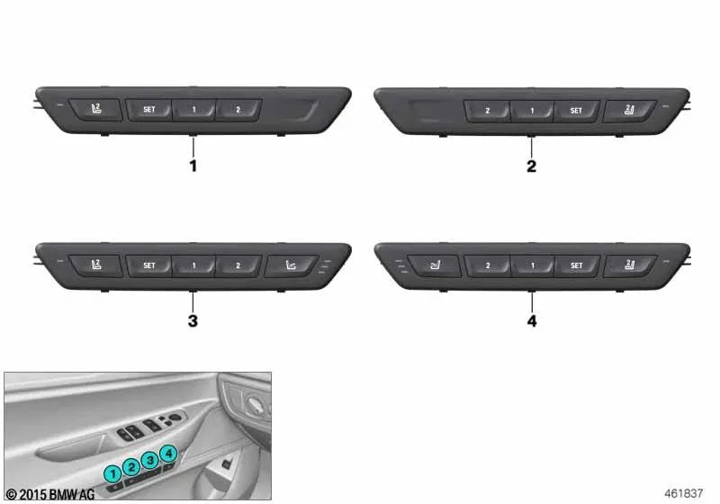 Unidad de control de las funciones del asiento izquierda para BMW Serie 7 G11, G12 (OEM 61317992109). Original BMW