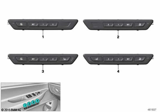 Unidad de control de las funciones del asiento izquierda para BMW Serie 7 G11, G12 (OEM 61317992109). Original BMW