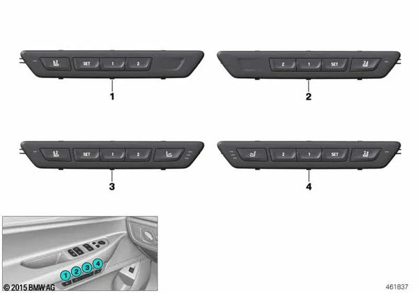 Unidad de control de funciones del asiento derecha para BMW G11, G12 (OEM 61316826719). Original BMW