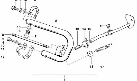 Clamp for BMW E46, F30, F80 (OEM 46712317533). Genuine BMW.