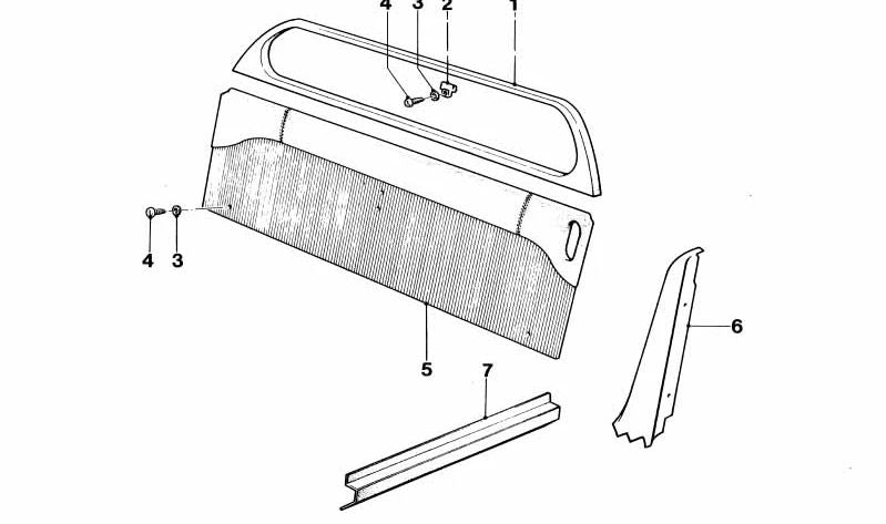 Tapa derecha para BMW Serie 3 E21 (OEM 51431852104). Original BMW