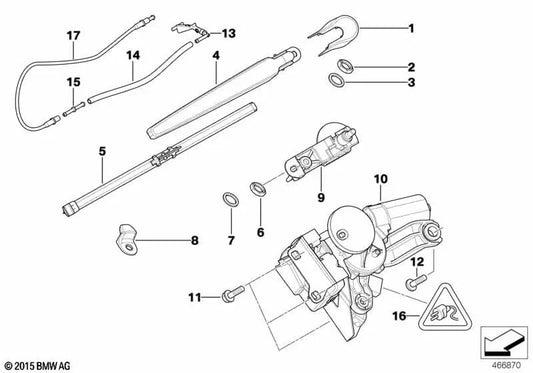 Tubo corrugado para BMW Serie 1 E81, E82, E87, E87N, E88 Serie 3 E91, E91N (OEM 61684418301). Original BMW.