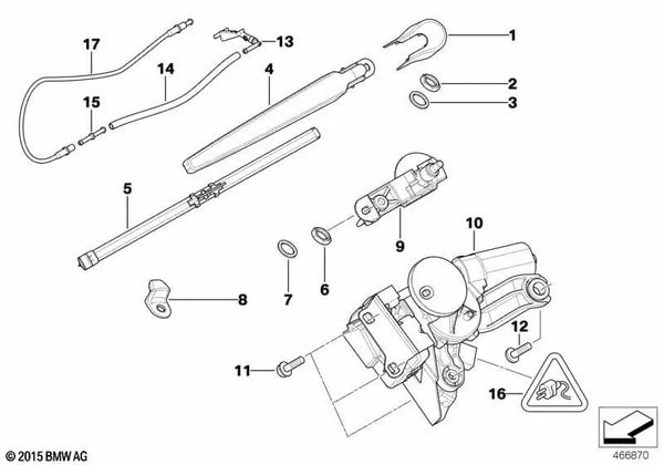 Tubo corrugado para BMW Serie 1 E81, E82, E87, E87N, E88 Serie 3 E91, E91N (OEM 61684418301). Original BMW.